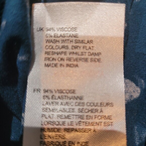 White Stuff Women's Short Sleeve Alice Jersey Midi Dress Size 12 Blue Casual NEW - Picture 11 of 11